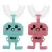 U Shapes Silicone Toothbrush Cleaner: 2Pcs Infant Training Toothbrush Cleaser Soft Biting Ring for Babies Toddlers Gums with Teething Handle Style 1 9.5X5X1.5CM Assorted Color 1