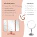 HMGOLD LED Makeup Vanity Mirror - 2X 3X 10X Magnification, Touch Control Dimmable, Dual Power Supply - Portable & Travel-Friendly Gift for Women - Rose Gold - Buy Online on GoSupps.com