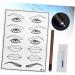 FOMIYES Practice Skin Kit 2pcs End Microblading Eyebrow Pen Eye White Single Mouth and Practice Semi-permanent Kit - Buy Online on GoSupps.com