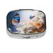 Flowers and Butterfly Printed Square Pill Box Portable Travelling Pill Box Medicine Organiser