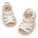 Sonsage Infant Baby Sandals - Newborn Bowknot Crib Sandal for Boys and Girls | Soft Rubber Sole First Walker Shoes - White, 12-18 Months - Buy Online on GoSupps.com