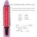Foldable Curling Iron Brush | Ceramic Ionic Hot Curler | Adjustable Temperature | Travel-Friendly Multifunctional Round Brush - Upgrade Pink - Buy Online on GoSupps.com