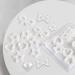600 Pcs White Pearls 3D Nail Charms - Multi Shapes Heart Bowknot Star - Acrylic Beads for DIY Manicure & Jewelry - Buy Online on GoSupps.com