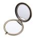Lurrose Vintage Foldable Mini Makeup Mirror - Portable Metal Round Dual Sided Vanity Mirror for Women - Compact Travel Accessory - Buy Online on GoSupps.com