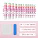 196Pcs Glossy Press on Toenails Set - 7 Colors, 14 Sizes | Solid Color False Toe Nail Tips | Acrylic Toenails with Glue for Nail Art - foreverLily - Buy Online on GoSupps.com
