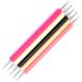 Dotting Pen Acrylic Rod 2 Round Head Nail Art Tip Paint DIY Tool Art Tools Round Head Indentation Nail Art Tip Dot Paint DIY Slotted Tool Double Ended Nib for Dots and Swirl