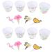 jojofuny 3 Sets Cake Surrounding Cards Hawaiian Cupcake Paper Beach Wrapping Paper Tropical Cupcake Hawaiian Party Nativity Decor Flamingo Happy Birthday Cake Cupcake Cups Christmas Plug-in Assorted Colorx3pcs 8X5.2CMx3pcs - Buy Online on GoSupps.com