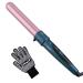 CkeyiN 32mm Curling Wand Professional Ceramic Barrel Hair Curler for Long Hair & Big Beach Waves Curls Adjustable Temperature Dual Voltage with Glove Rose Gold