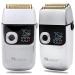Surker Shaver for Men Electric Shaving Razor 0mm Cordless 2 in 1 Professional Barber Shaver USB Rechargeable(Silver)