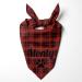 Dog Bandana Pattern: Checks Diamonds Customizable Triangle Scarf for Pets Attaches to the Collar Tartan Pattern