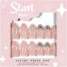 Press-On Fingernail Set Assorted Sizes & Styles Easy Application (Almond 4) - Buy Online on GoSupps.com