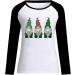 St. Patrick's Day Shamrock Print Women's Graphic Tee - Casual Long Sleeve T-Shirt - Buy Online on GoSupps.com