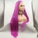 Serenewig 71 cm long box braids wigs for Afro-America handmade pastel violet red braided synthetic lace front party wig