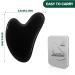 Gua Sha Face Treatment - Heart Shape Jade Tool for Skin Care Beauty & Relaxation - Black Natur-Stein Scratcher for Face Eyes & Neck - Buy Online on GoSupps.com