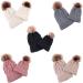 2PCS Family Matching Winter Knit Hat Set - Grey Mother & Baby Ski Cap - Buy Online on GoSupps.com