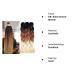 Fanyu 3 Packs 24 Synthetic Braiding Hair - Ombre Jumbo Braids Extensions for Crochet (DB-Black-Brown Blonde) - Buy Online on GoSupps.com