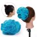 Buy Silk-Co Hair Part with Rubber Band | Wavy Soft Dutt Hair Extensions 35g | Blue Curly Thickening Messy Bun Updos - Buy Online on GoSupps.com