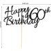 Arthsdite 1 Pc Happy 60th Birthday Cake Topper 60 Cake Topper Happy 60 Birthday Cake Decoration for 60th Cheers to 60 Birthday Party Decoration Supplies - Black Glitter Black 60 - Buy Online on GoSupps.com