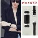 Mornex Replacement Leather Band Compatible with Fitbit Charge 5  Classic Genuine Leather Wristband for Men Women(Black-Platinum Buckle) 01.Platinum & Black Leather - Buy Online on GoSupps.com