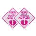 SAVITA 2pcs Baby Bumper Sticker Little Princess on Board Car Sign Baby Car Sticker Safety Warning for Various Vehicles (Pink)