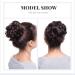 Medium Brown Curly Wavy Hair Bun Scrunchie Extension - 40g Chignon Ponytail Ribbon - Buy Online on GoSupps.com