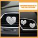 Buy SOLUSTRE Bling Heart Air Vent Clips - 2pcs Car Decoration & Freshener Accessories for Stylish Interior Decor - Buy Online on GoSupps.com