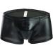 Duohropke Men's Gloss Metallic Shorts - Leather Optics Boxer Trunks - Glitter Beach & Gym Jogger Shorts XL - Black - Buy Online on GoSupps.com