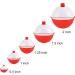 Coopay Fishing Bobbers Set - 30-50Pcs Hard ABS Floats in Red/White - Snap on, Push Button Round Buoy Floats - Fishing Tackle Accessories - 0.5-1.5 inch (250pcs) - Buy Online on GoSupps.com