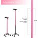 BeneCane Quad Cane Walking Stick with Two LED Lights - Pink - Buy Online on GoSupps.com