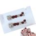 Glossy Toe Nails - Glitter Stick On Toe Tails Manicure Art Glossy Fake Toe Nails Sparkling Cat's Eye Toenail for Summer for Women Girls
