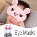 2 Pcs Cartoon Rabbit Sleep Eye Masks - Plush Blackout Sleeping Masks for Travel & Relaxation - Buy Online on GoSupps.com