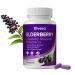 UOZXIL Elvera Elderberry Elvera Gut Support Complex 1200 mg Sambucus Elderberry Extract Zinc + Vitamin C Advanced Formula Digestive Wellness & Boost Energy 60 Capsules