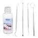 Horoper temporary tooth repair set formable artificial teeth thermal tooth filling beads with 4 tools tooth repair set for temporary filling fixation of missing broken teeth