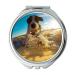 YENDOSTEEN Mirror makeup mirror Dog Surfing Water Wave Summer Self Confidence Pocket Mirror portable mirror