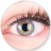 Glamlen's contact lenses colored blue without strength - with contact lens tank.Very strongly covering natural blue colored monthly lenses sea blue 1 pair of soft silicone hydrogel 0.0 diopters