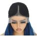 X-TRESS 28 Blue HD Lace Front Wig for Black Women - Long Curly Synthetic Hair Wig with Pre-Plucked Baby Hair (Blue) - Buy Online on GoSupps.com