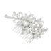 Angoily Flower Hair Comb Bridal Hair Side Comb Rhinestone Headpiece Flower Hair Accessories Hair Accessories for Women Hair Combs for Women Tiara Miss The Flowers Hairpin
