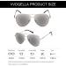 VVDQELLA Aviator Reading Sunglasses - Stylish Full Frame, UV400 Protection, Grey Lens - 1.0x Magnification - Buy Online on GoSupps.com