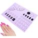 Nail Mat | Nail Practice Manicure Protector Pad Nail Polish Coloring Practice Professional Nail Manicure Tools for Acrylic Fingernails Purple - Buy Online on GoSupps.com