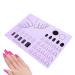 Silicone Nail Mat | Manicure Protector Mat for Nail Practice Nail Polish Coloring Practice Professional Nail Manicure Tools for Acrylic Fingernails