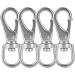 AOWESM Stainless Steel Swivel Eye Snap Hook  Heavy Duty Scuba Diving Clips  Flag Pole Clips  Spring Buckles for Bird Feeders Pet Chains Dog Leashes Keychains and More (4 Pieces) M5/1#  Silver - Buy Online on GoSupps.com