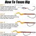Texas Rig Bass Fishing Leaders Kit - 3/0 Hooks, 1/4 oz Weights - 5pcs - Buy Online on GoSupps.com