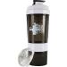 Dad Bod Nutrition Funny Protein Shaker Water Bottle 3-Piece with Storage White Rim for Protein Powder Mixer Cup White Rim