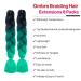 KanCalon 24 Ombre Jumbo Braids - 6 Pieces Synthetic Crochet Hair Extensions (Deep Green & Black) for Stunning Hairstyles - Buy Online on GoSupps.com