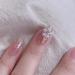 Handmade Armor Wearing High Grade Explosive Flash Illusion Ice Flower False Nail Patch Finished Detachable Nail Beauty (Size : B Color : M)