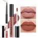 AMY'S DIARY 2pcs Nude Matte Lip Liner and Lipstick Makeup Set  Liquid Lipstick 24H and Lip Liner Set Matt Lips Make Up Waterproof Long Lasting Lipstick Matte Kit (33)