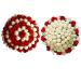 GadinFashion Paper Bun Juda Maker Flower Gajra Hair Accessories For Women and Girls Wedding Red (Multicolor) Pack Of 2