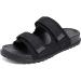 HCZION Diabetic Slippers for Unisex Adjustable Closure Memory Foam House Shoes Extra Wide Comfy Sandal Orthopaedic Comfort Sandals Elderly -Black||46 EU 46 EU Black