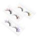 FRCOLOR 3 Pairs Fluorescent False Eyelashes Lashes with Color Lashes with Glitter Colored Lashes Glitter Lash Extensions Glitter Lashes Long Fake Eyelash Slim High-grade Fiber Sequins 3d