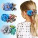 Hcliptie Large Flower Hair Clips for Babies & Girls | Crocodile Accessories in Pink & Blue | Perfect Gift Box for Toddlers & Teenagers - 6x7.6 cm - Buy Online on GoSupps.com